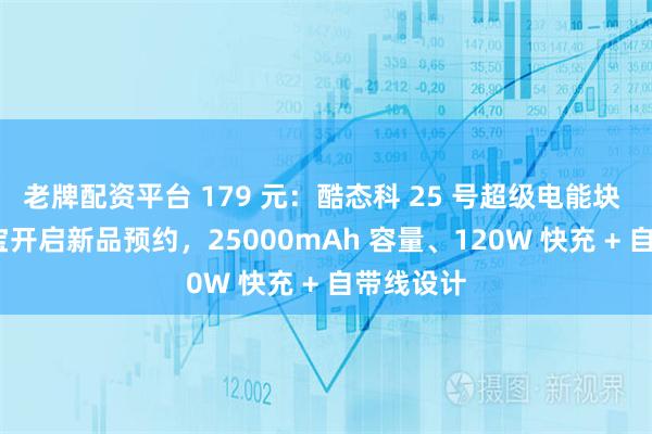 老牌配资平台 179 元：酷态科 25 号超级电能块 SE 充电宝开启新品预约，25000mAh 容量、120W 快充 + 自带线设计